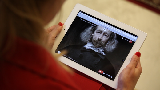 Rijksmuseum website on a tablet Rijksmuseum website on a tablet